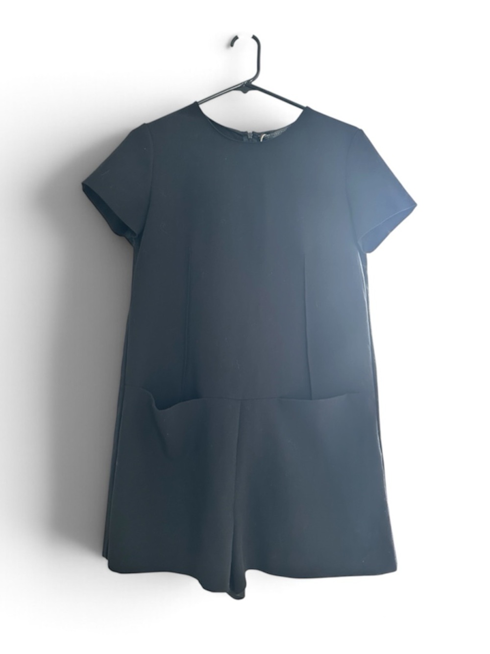 Zara Black Short-Sleeve Romper